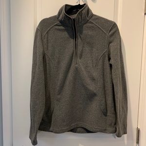 Gray Lands’ End Fleece Quarter Zip
